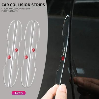 4 Stück/Set Transparenter Auto-Tür-Kollisionsschutz Stoßstangenleiste Aufkleber für Nissan X-trail Almera Qashqai Tiida Zubehör