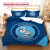 Wycombe Wanderers  Pattern Bedding Quilt Set  Home Decoration  Gift (1 * Duvet Cover + 2 * Pillowcase  Without Core)