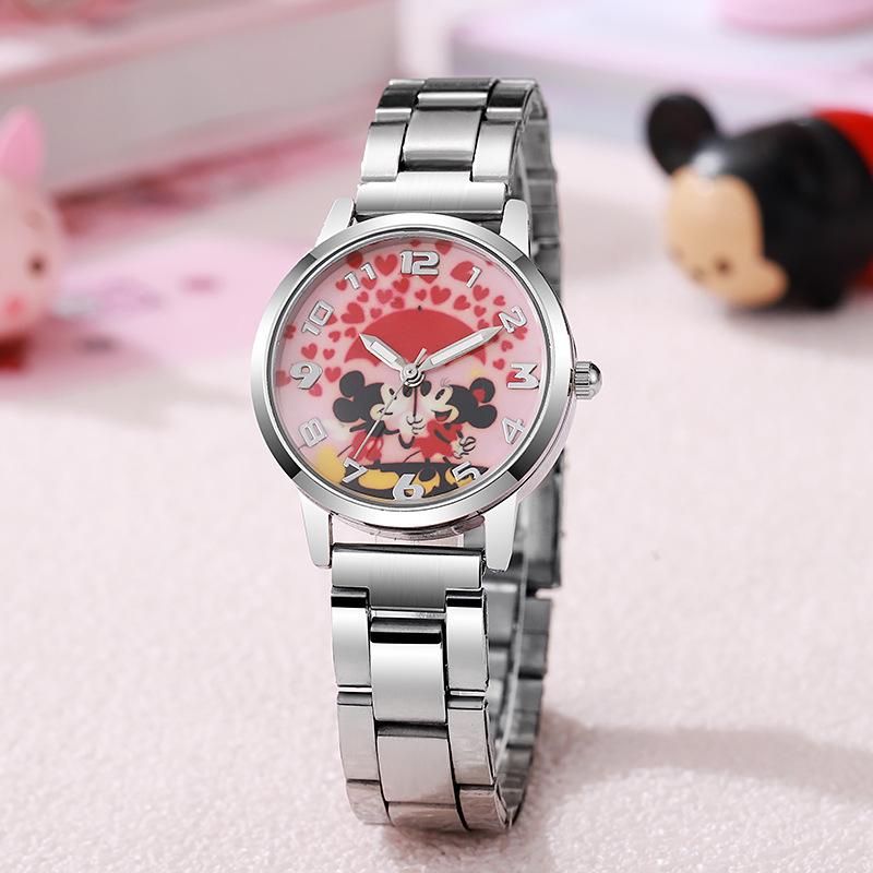 Stilvolle Kinder Stahlbanduhr - Mickey Maus Design