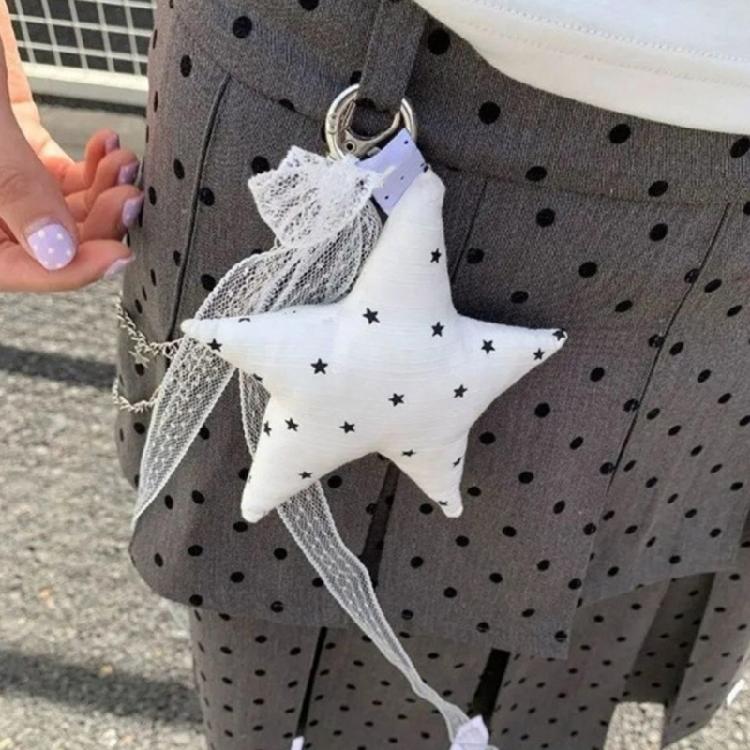 Stylish Irregular Star Key Clip Carabiner For Bags Jeans Trousers Chain Accessory Stylish Pentagrams Pendant Keychain