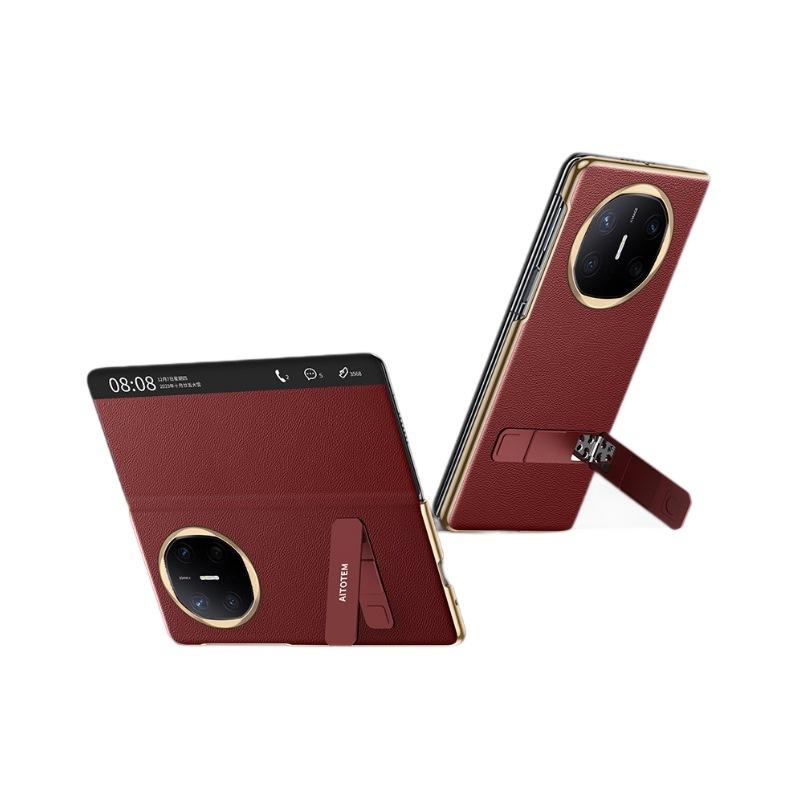 

Huawei Matex6 Phone Case Rotating Stand All-inclusive Smart Window X6 Anti-drop Flip Cover Business Plain Leather Case Huawei Mate X6