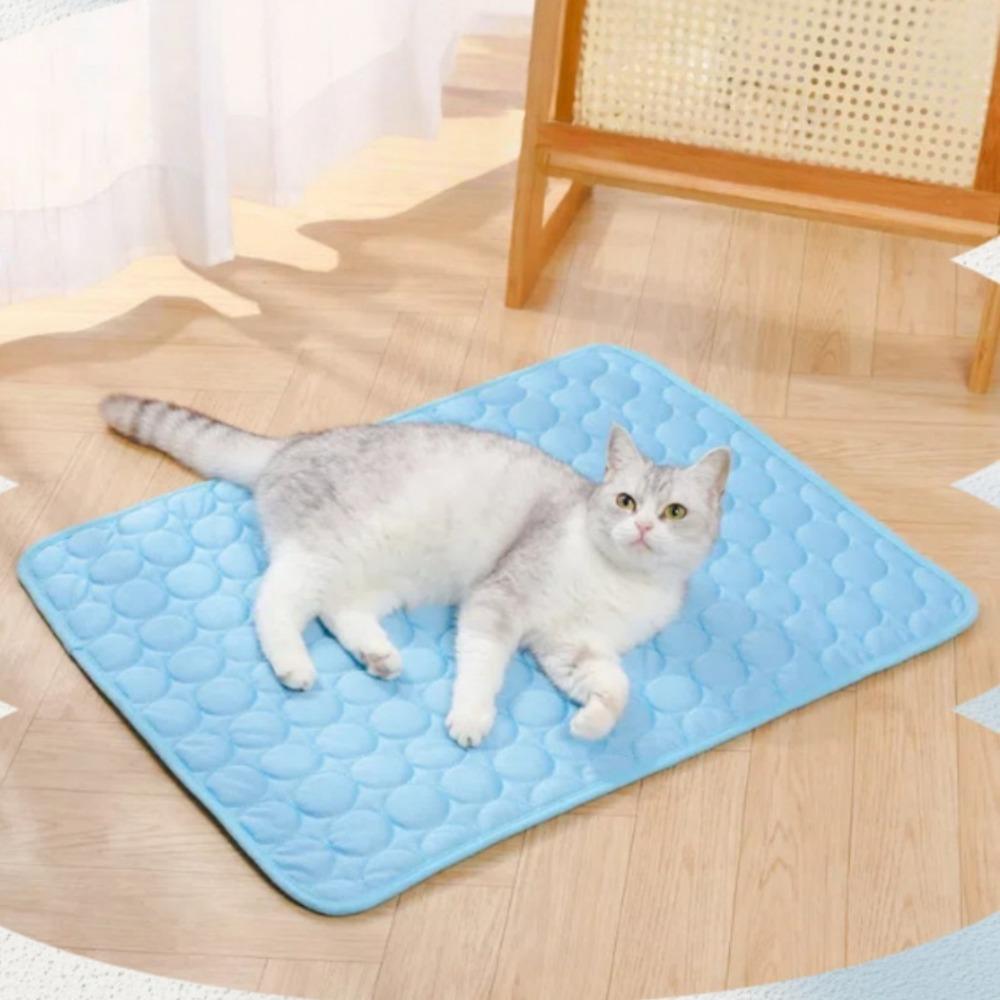 Pet Polyester Cooling Mats Summer Cat Dog Sofa Nest Bed Cooling Sleeping Pad Breathable Washable Multi-purpose for Pets Supplies