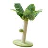 Cat Scratching Post 12.6in High 9.8in Base Hanging Balls Green Leaves Sisal Hemp Cat Scratcher for House Bedroom Indoor