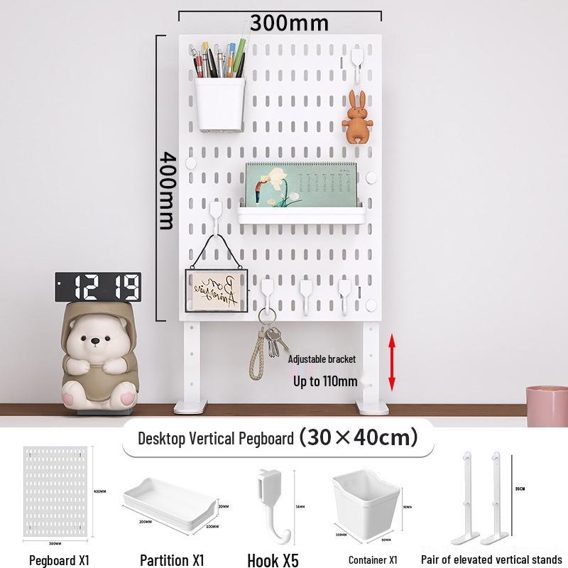 Desktop DIY Pegboard: Large Accessory Holder for Office or Home Desk, Clamp-Standing Storage, Hanging Rack, Countertop Decoration Display.