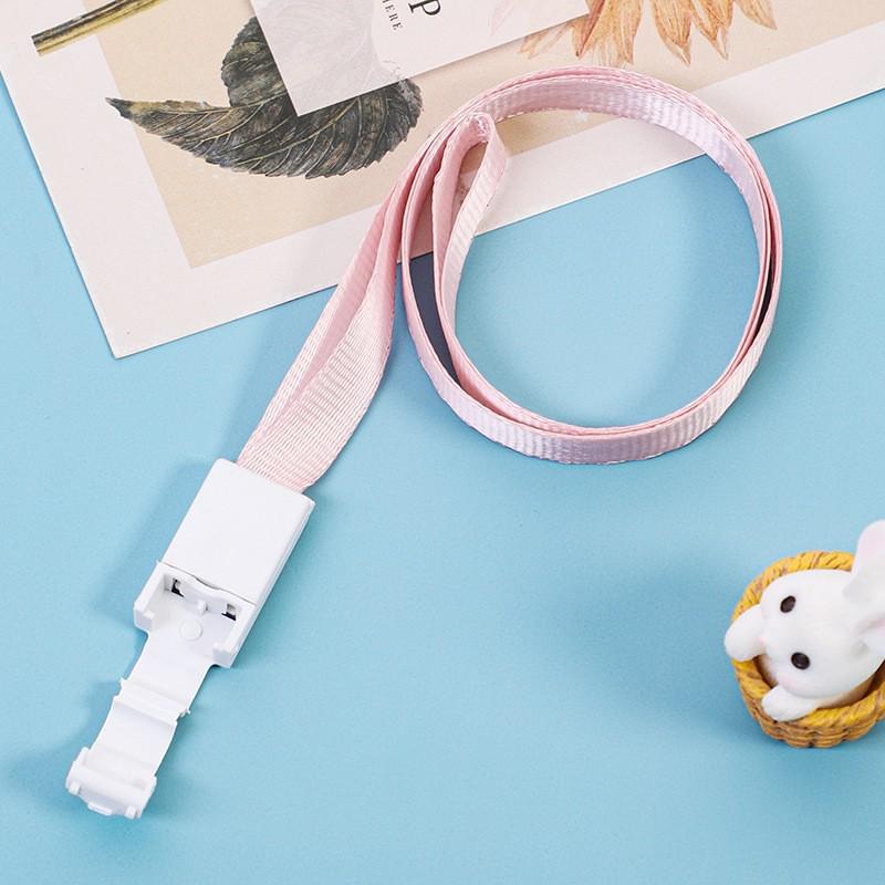 Dual-Sided Clear ID Badge Holder Lanyard - Name Tag & Bus Card Sleeve