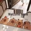Pet Entrance Welcome Mat - Fun Text, Non-Slip, Dust Removal Door Mat