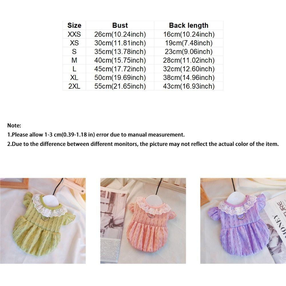 Comfortable Puppy Princess Dress Thin Breathable Pet Puff Skirt Fashion Pet Clothing  Daily Wear