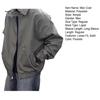 Men Coat Lapel Collar Long Sleeve Solid Color Jacket with Pockets Loose Fit Street Style Casual Outerwear