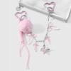Bows Keyring Creative Car Key Chain Heart Keychain Braided Rope Keychain Ornament Plush Pompoms Bag Charm for Backpack