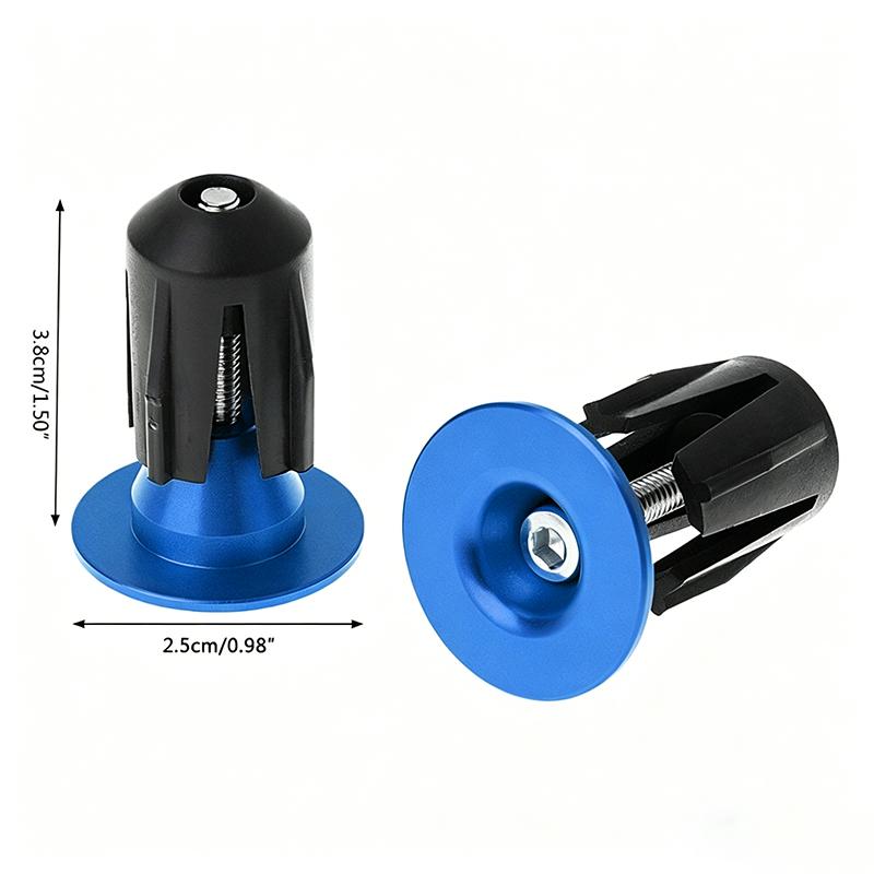 Universal Anodized Aluminum Bike Bar End Plugs Expandable Grip Stoppers for Mountain & Road Bicycles