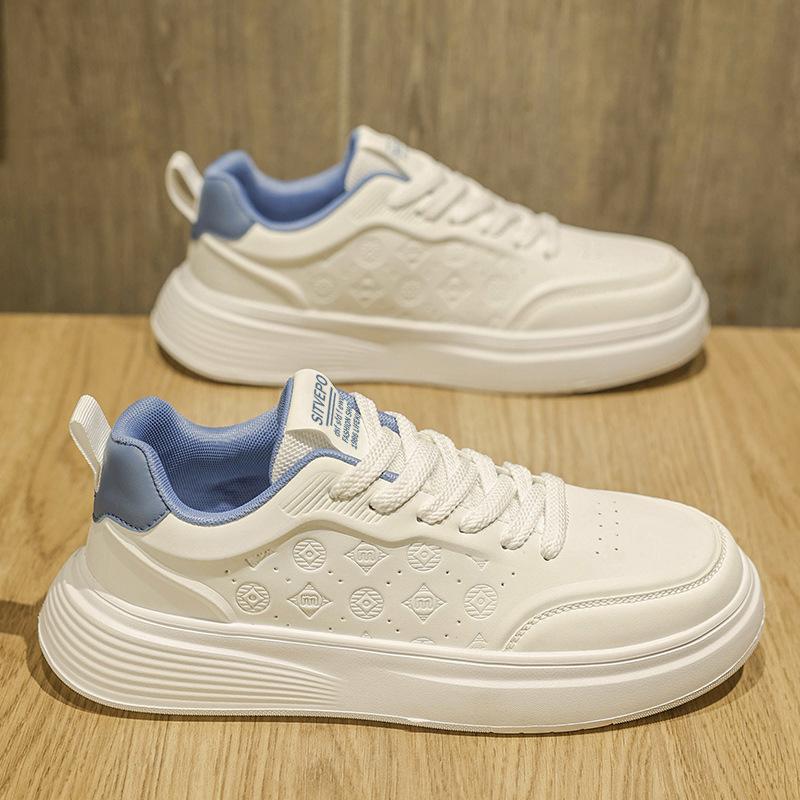 Men's Shoes 2025 New Casual Board Shoes Non-slip Thick-soled Invisible Inner Height Increase Korean Version Trendy Versatile Sports White Shoes
