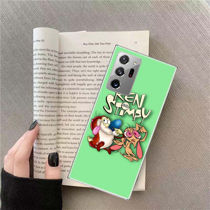 

Anime Ren and S-stimpy Phone Case For Samsung Galaxy S25 Edge S24 S23 FE S22 Ultra S21+ S20 S10 Plus Cover Capa Soft Samsung S23 Ultra