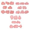 24Pcs Plastic Biscuit Molds Cookie Stamps DIY Cake Molds Kitchen Cooking Tool