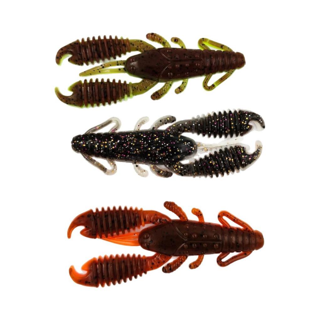 Sinking Crawfish Lure: 8cm/7g, 4-Pack Soft Lures for Sea & Boat Fishing, PVC Material