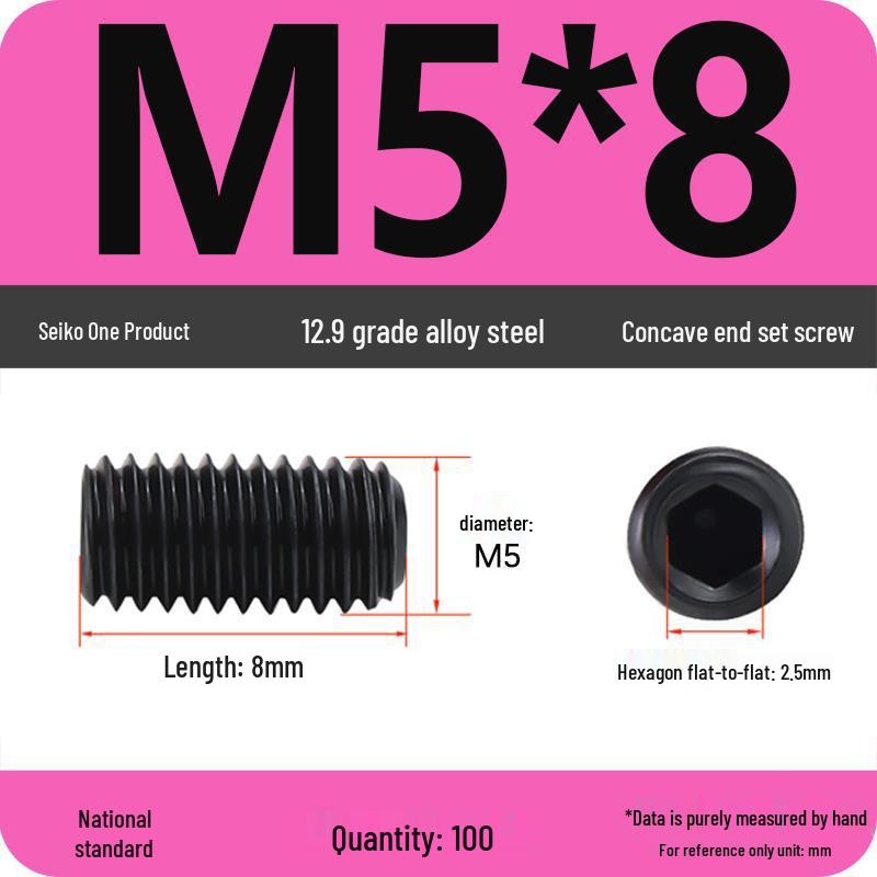 12.9 Grade Hex Socket Set Screw Grub Screw (M3-M12)