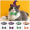 Bowknot Halloween Cat Collar Adjustable Cat Bow Tie  Ghost Festival