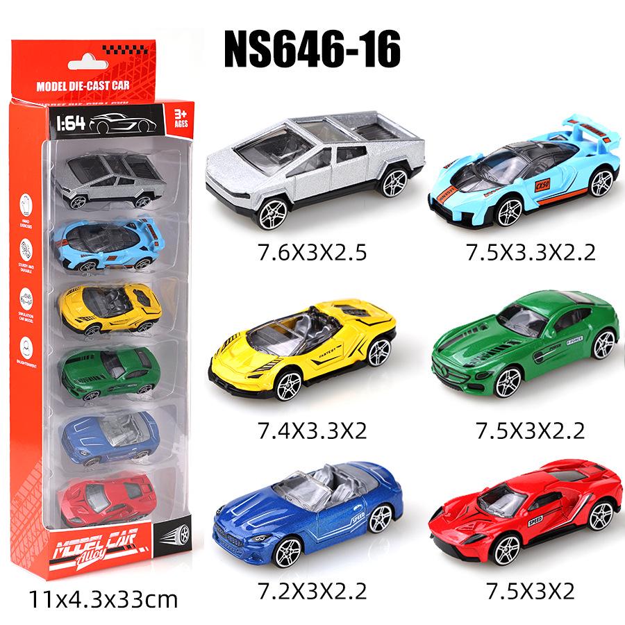 1:64 Alloy Toy Car Racing & Police Model Set for Kids