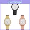 Ladies Diamond Embellished Luminous Quartz Watch With Silicone Band For Casual Wear