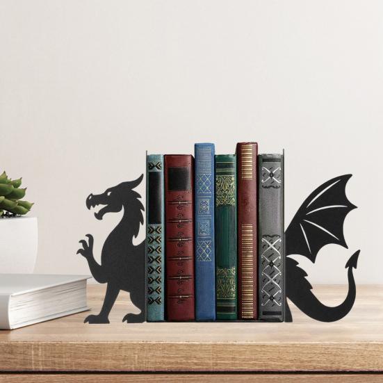 1 Pair Cute Cat-Shaped Bookends Decorative Wooden Book Stoppers for Shelves Desks Corner Shelf Organizer Adorable Home Office Decor Gift for Cat