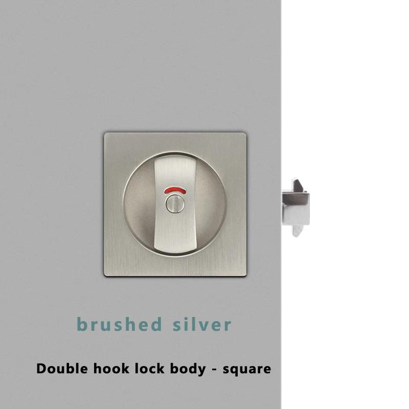 

Square Indication Push-pull Door Lock Bathroom Embedded Sliding Door Invisible Hook Lock Sliding Door With No Indication Lock