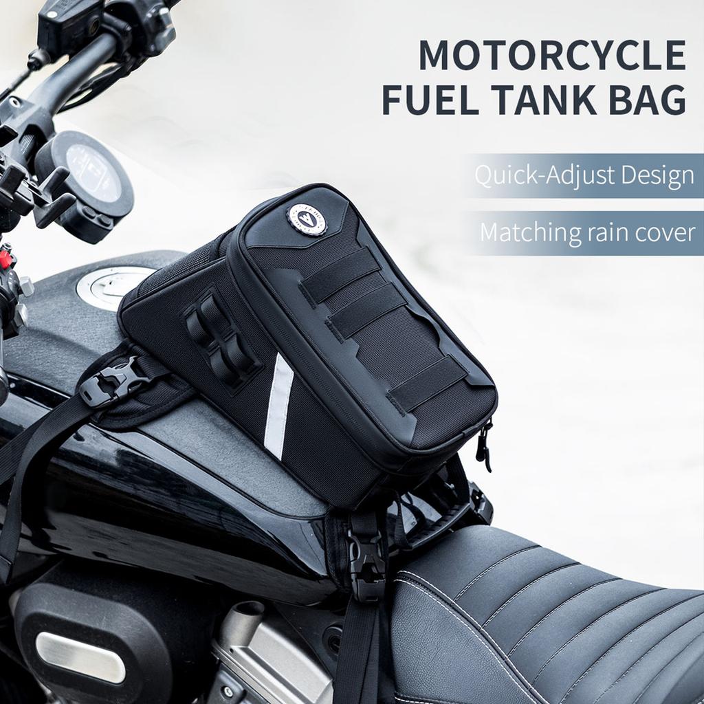 New Motorcycle Fuel Tank Bag Mobile Phone Navigation Tank Multifunctional Small Oil Reservoit Package with Rain Cover Accessorie