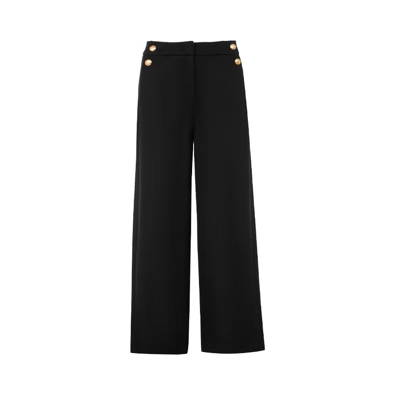 

Langzi Retro High-Waist Wide-Leg Commuter Pants 2XL