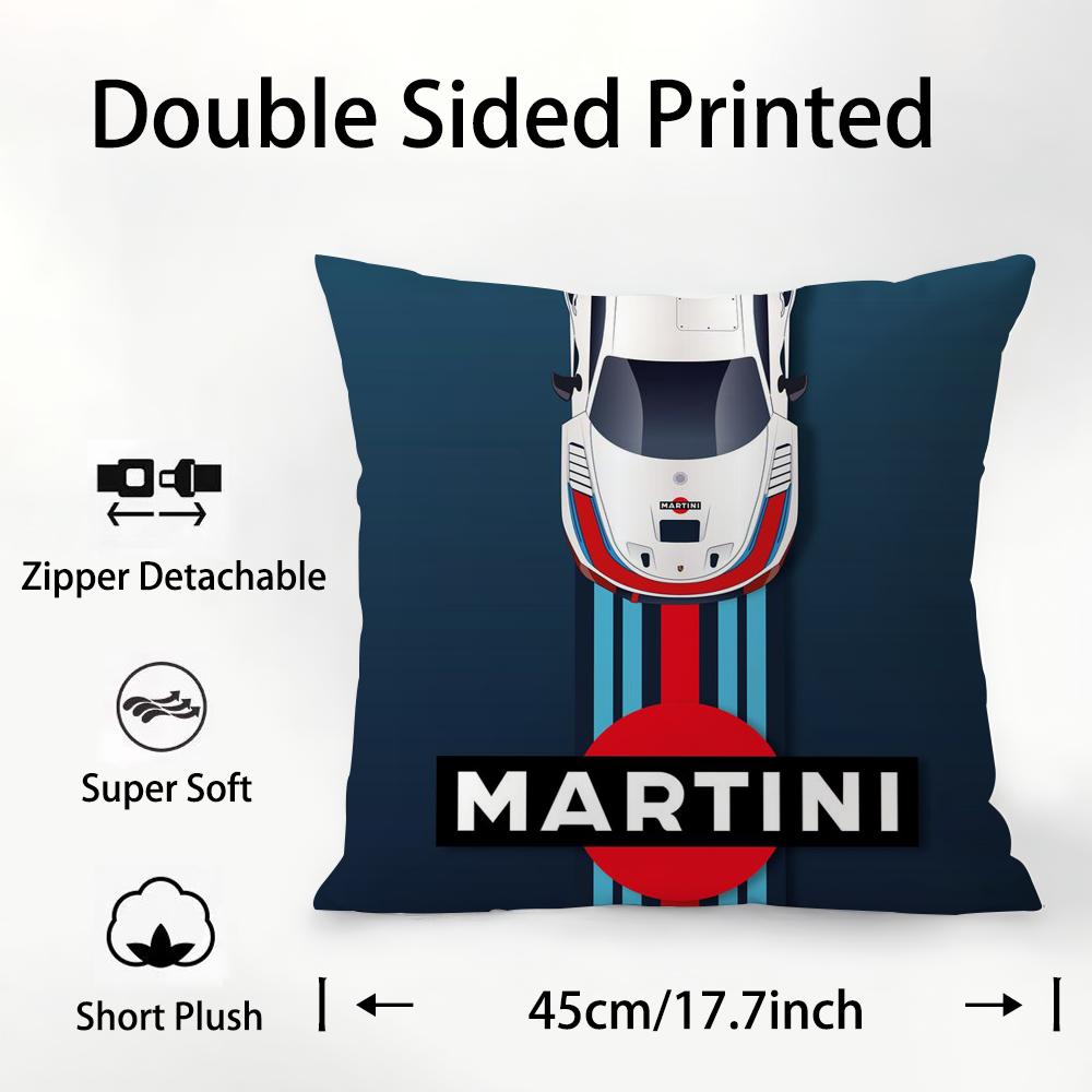 Car Cool M-Martinies Pillow Case Plush Fabric Soft Double Sided Print Sofa Cushion Cover Throw Pillow Covers