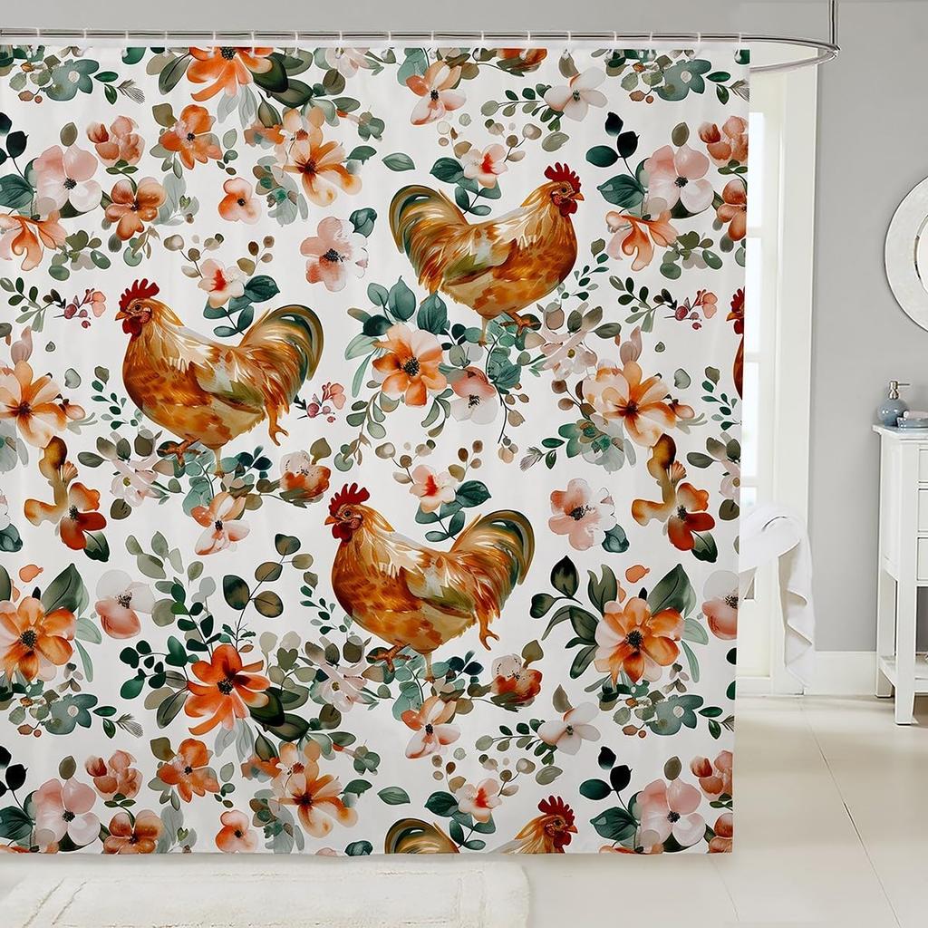 Cat Fabric Shower Curtain for Girls Kids Teen,Colorful Cartoon Animals Bathroom Shower Curtain Sets Cute Pet Shower Curtain