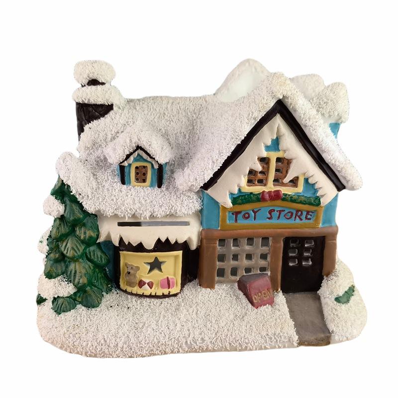 Ceramic house ornaments, Christmas ceramic candlestick house, creative white porcelain house, Christmas gift ceramic ornaments