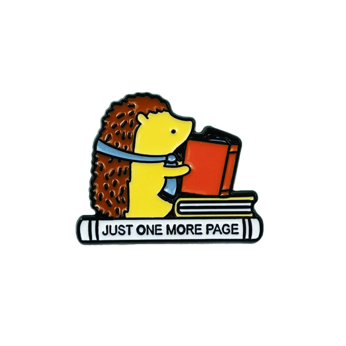 Personalized Cartoon Hedgehog Learning Brooch – Creative Metal Badge Accessory