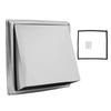 4 Inch Dryer Vent Cover Stainless Steel Exterior Wall Dryer Exhaust Cover with Buffer Plate and Sealing Gasket Grille