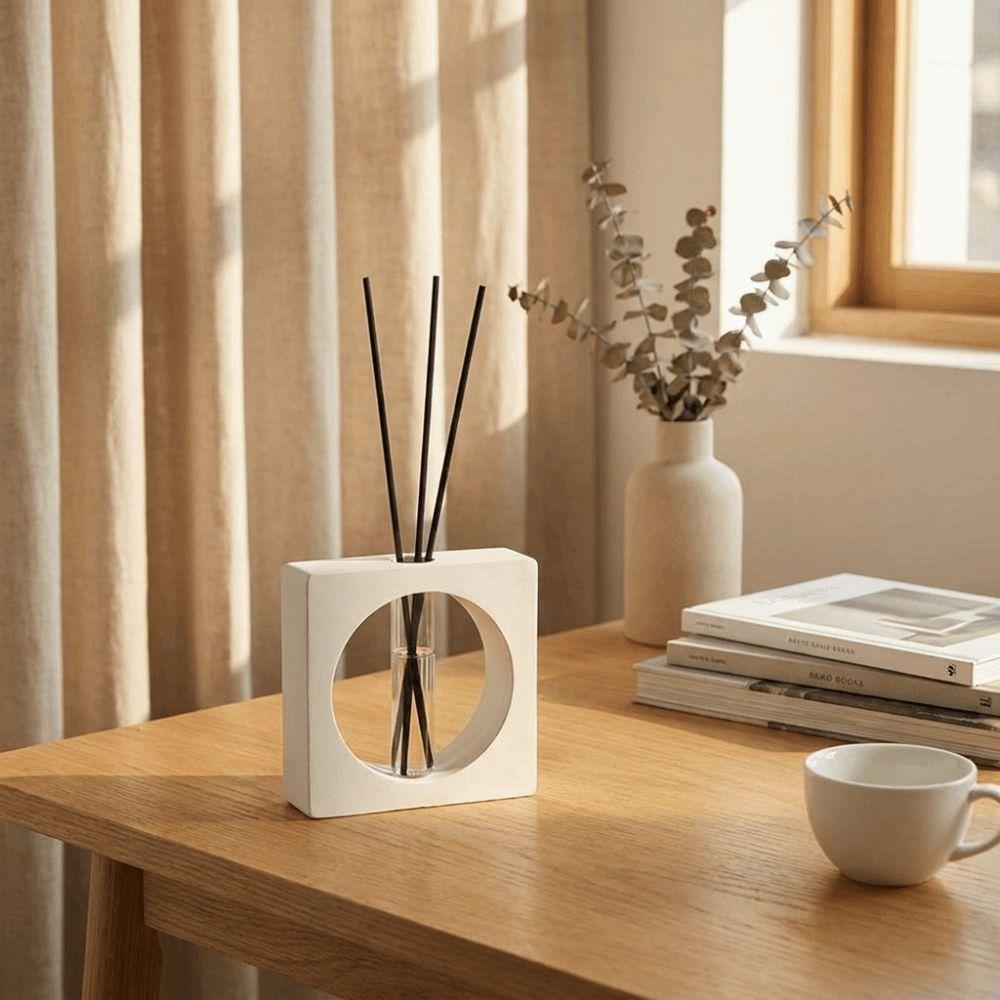Geometric Shape Aroma Diffuser Bottle Modern Hydroponic Flower Pot Flameless Aroma Desktop Decor
