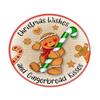 Christmas Floor Mat Round Santa Claus Xmas Area Rug Anti-Slip Absorbent Gingerbread Man Carpet for Festive Home Entrance Living Room Decor
