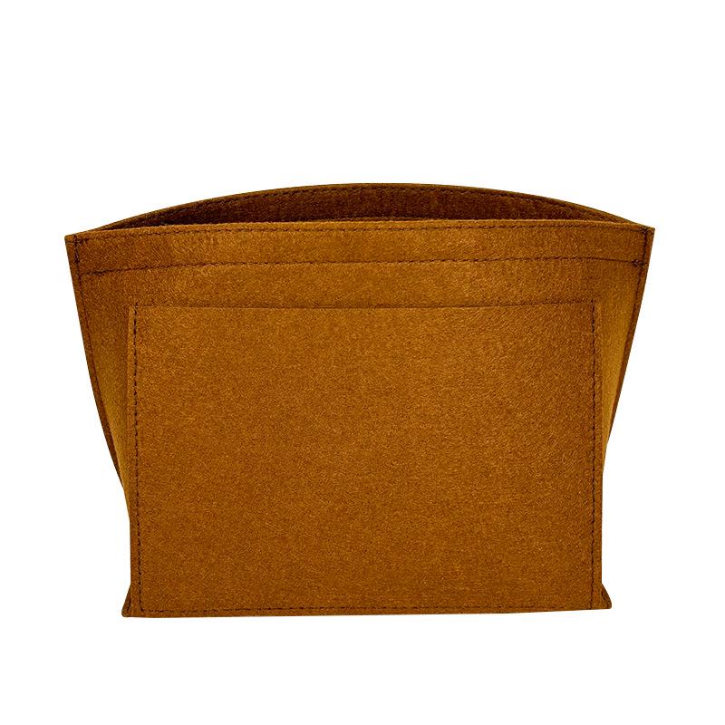 Large Capacity Thickened Felt Cosmetic Bag with Compartments - Customizable Medium Size Dumpling Bag