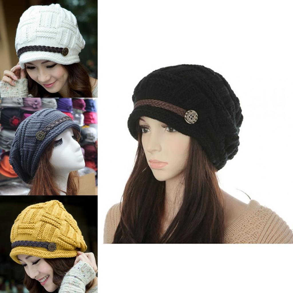 Cap Fashion Kintting Beanie Warm Casual Hats Womens