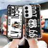 Retro Vintage License Plate Soft Phone Case For Samsung A17 A27 A07 A37 A57 A16 A56 A15 A55 A14 A54 A13 A53 A26 A36 A25 A35 A24