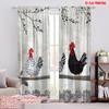 2pcs,2D Plane Printing Curtains Polka Dot Chickens Durable Polyester (without Rod) Decorations For Home Ldeal for Bedroom Living
