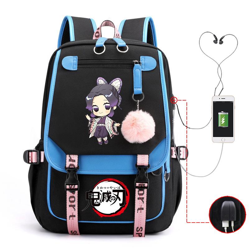 Demon slayer ghost extermination column student schoolbag junior high school student primary school student middle school student backpack