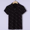 Damen 4XL Kurzarm-T-Shirt Frühling und Sommer Revers Bedruckt Vielseitiges Poloshirt Lässig Revers Damenmode Top