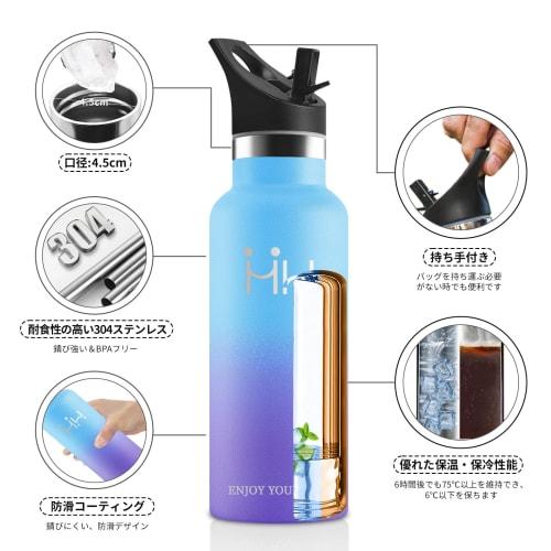 500ml Stainless Steel Water Bottle, Seamless, Easy to Clean, Suitable for Bicycles, Thermos, Coffee, Carbonated Drinks, Stylish, Vacuum Insulated, Kee
