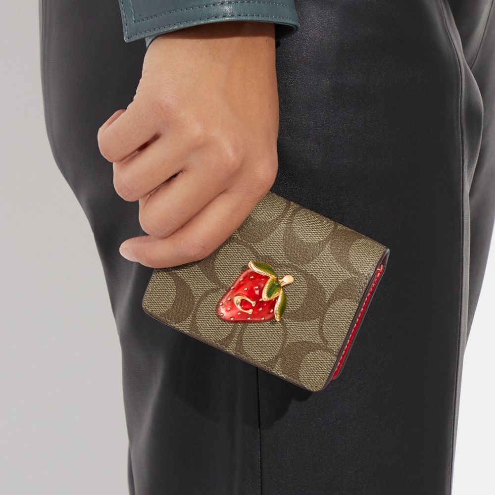 New COACH Cow Leather Shoulder Bag, Crossbody Bag, Wallet Mini Women's Brown & Red CH355-IMVGQ