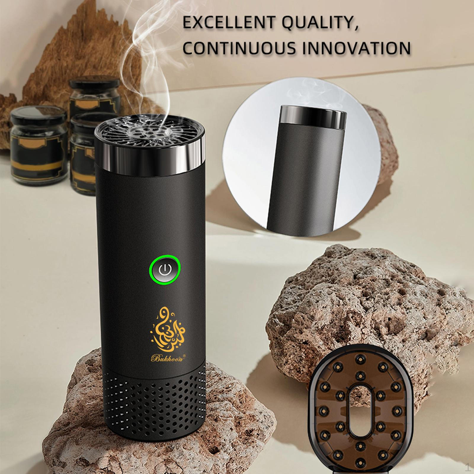 Электрический Электронный Ароматизатор Арабский Бакхур Арабский Держатель Кадильница чёрный