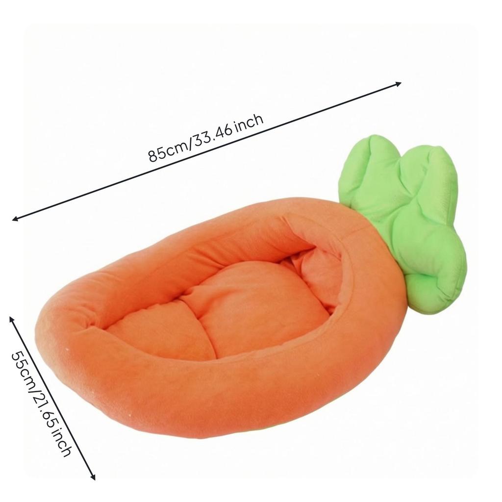 Carrot Pet Bed Washable Animal Lounger Removable for Dogs
