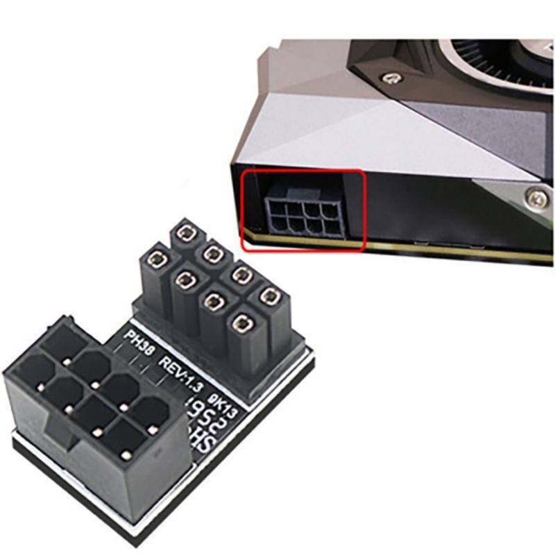 Durability PCIe 8Pin 180 Degree Angle Connector Power Adapter GPU VGA PCIe 8Pin Power Adapter For Graphics Card Setups