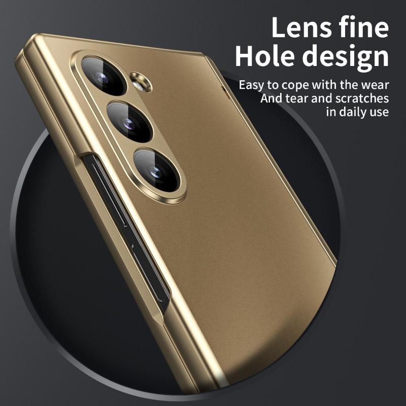 Custodia rigida galvanizzata per telefono per Samsung Galaxy Z Fold 6 5 4 3 Fold6 Fold5 Fold4 Fold3 Protezione cerniera Copertura antiurto