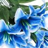 10 Heads DIY Craft High Quality Colorful Lilies Bouquet Fake Lilies Artificial Flowers Wedding Decor