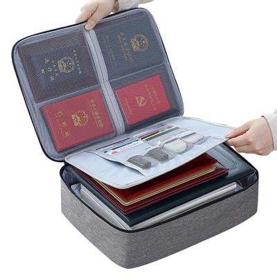 2/3 Layer Document Bag With Password Lock Waterproof Certificate File Organizer Business Travel Bag