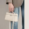 Genuine Leather Women's Bag Portable Box Bag Top Layer Cowhide Sling Crossbody Bag