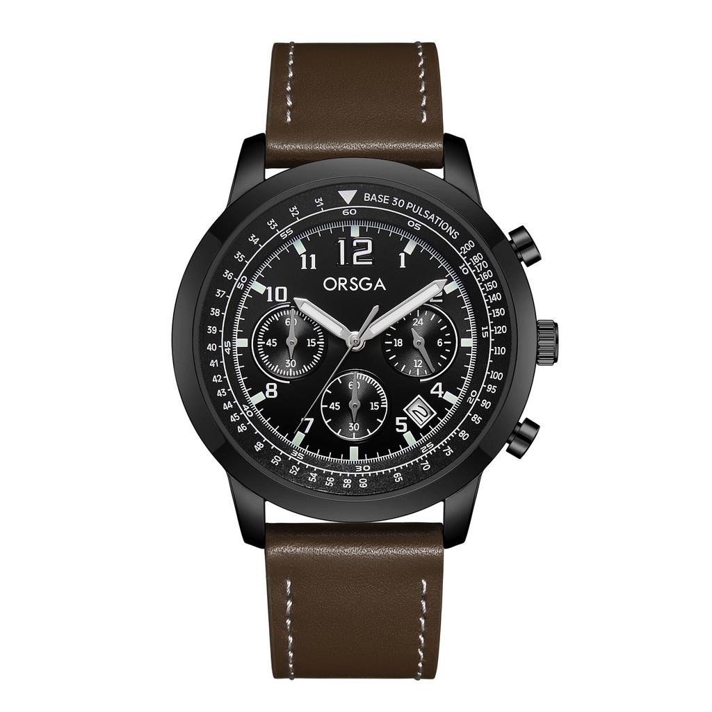 Fashion Multifunctional Chronograph Men's Watches Luxury Quartz Stainless Steel Waterproof Wristwatch Reloj De Hombre