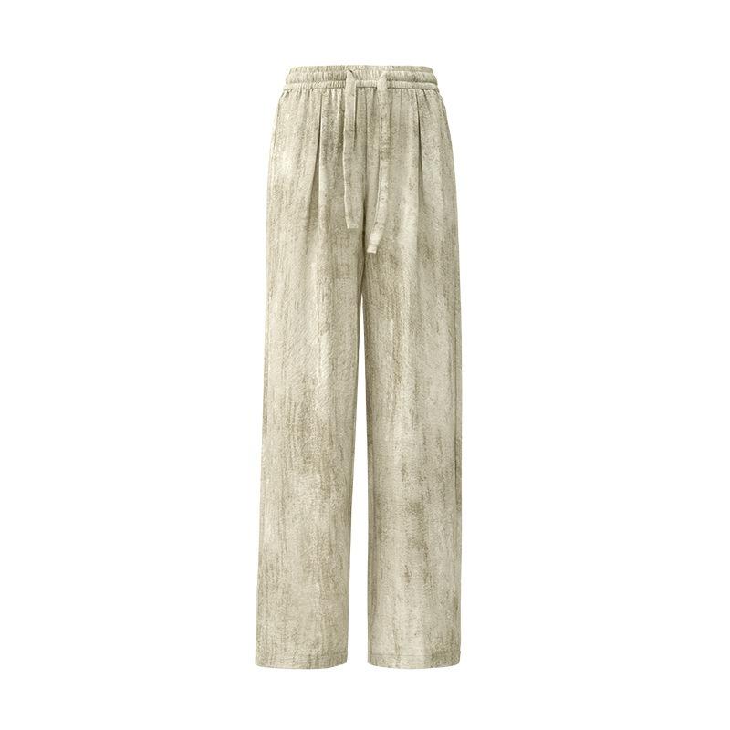 Tie-dye Wide-leg Pants Women's Spring and Summer Thin New High-waisted Loose Ice Silk Cotton and Linen Yamamoto Pants